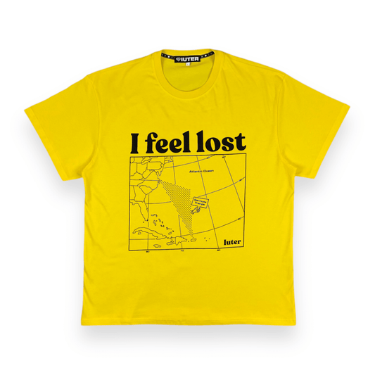 PRINTED T-SHIRT REGULAR LOST DARK YELLO IUTER €17.0
