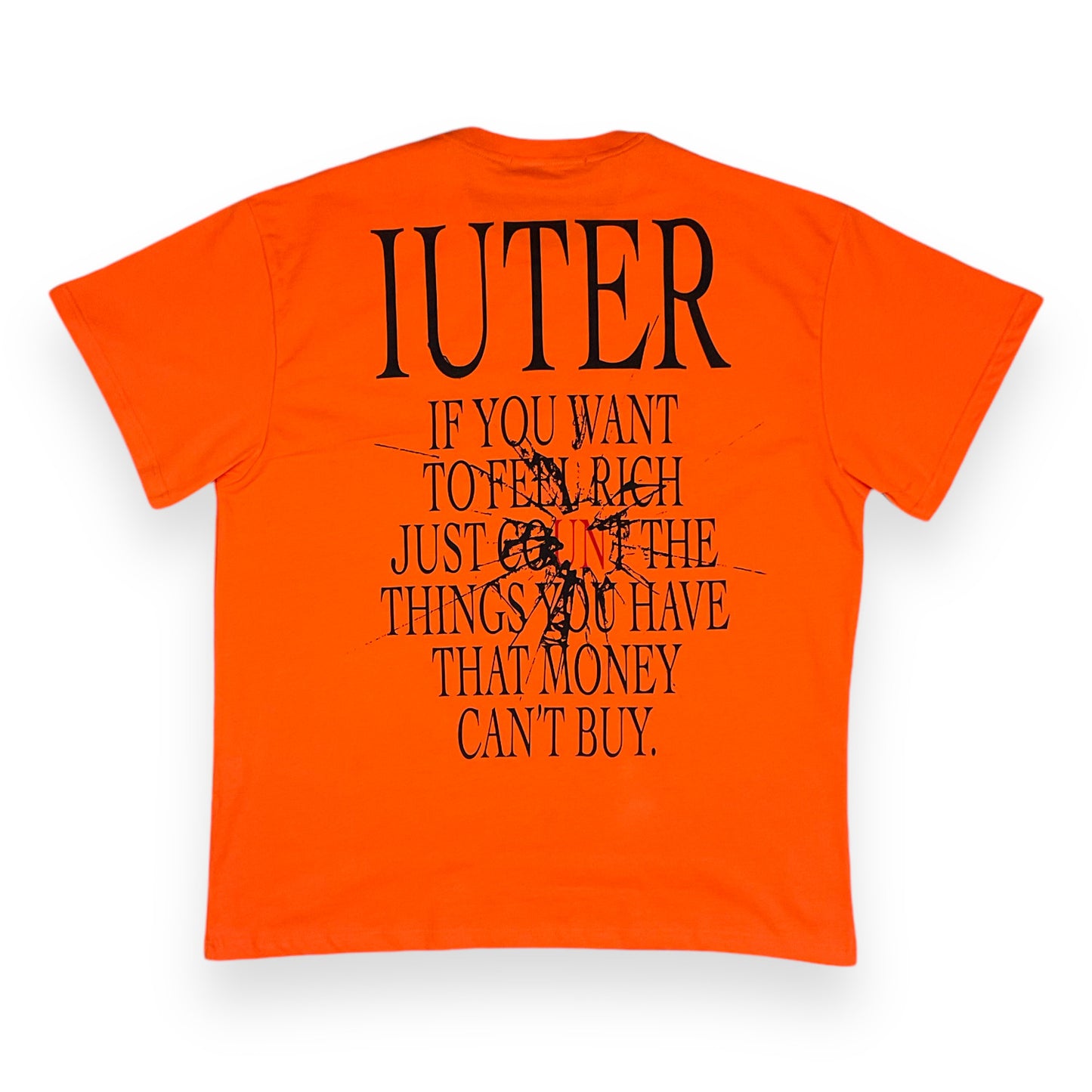 PRINTED T-SHIRT REGULAR VALUE ORANGE