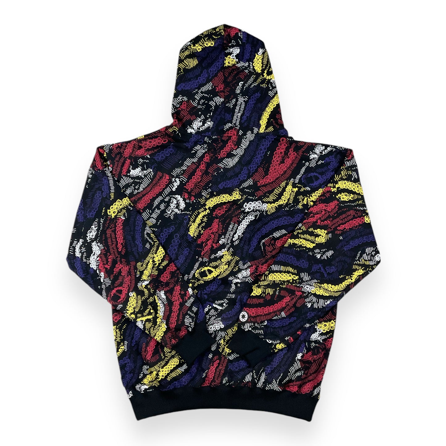 ALLOVER HOODIE LOOSE UNBRUSHED DECOMULTICOLOR BLACK