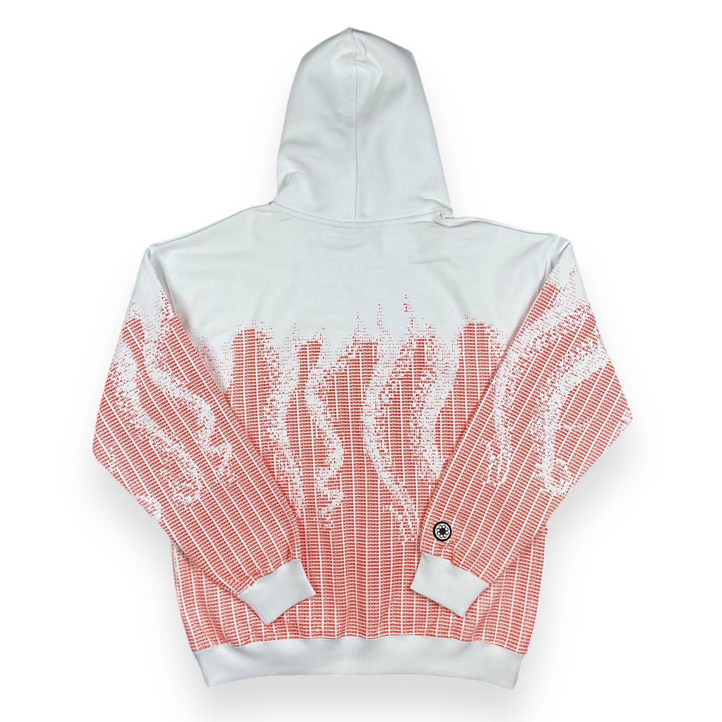 PRINTED HOODIE LOOSE MATRIX WHITE