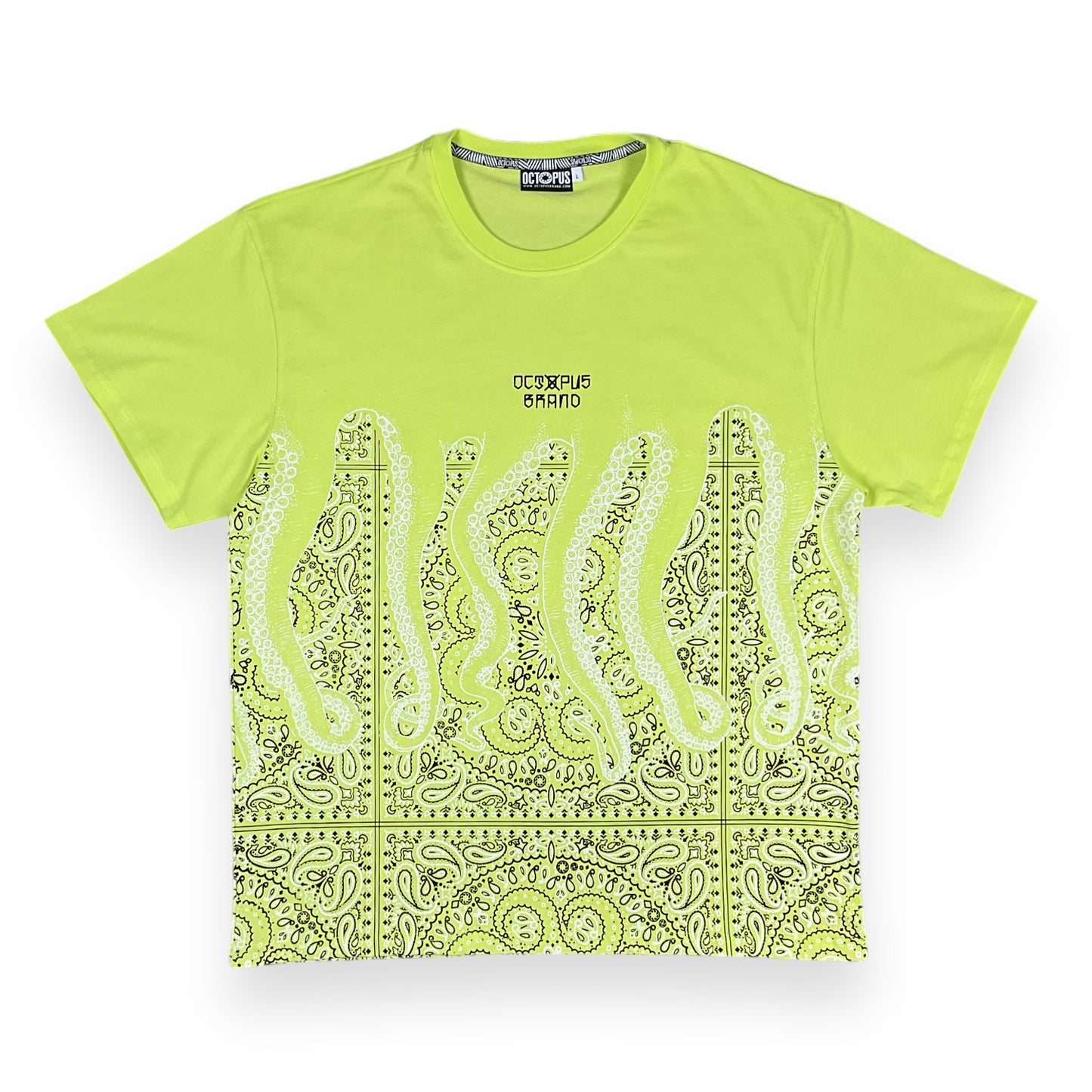 PRINTED REGULAR T-SHIRT BANDANA LIME