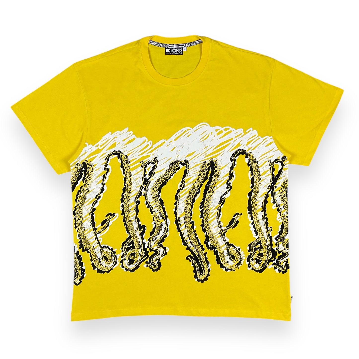 PRINTED T-SHIRT REGULAR SKETCH YELLOW