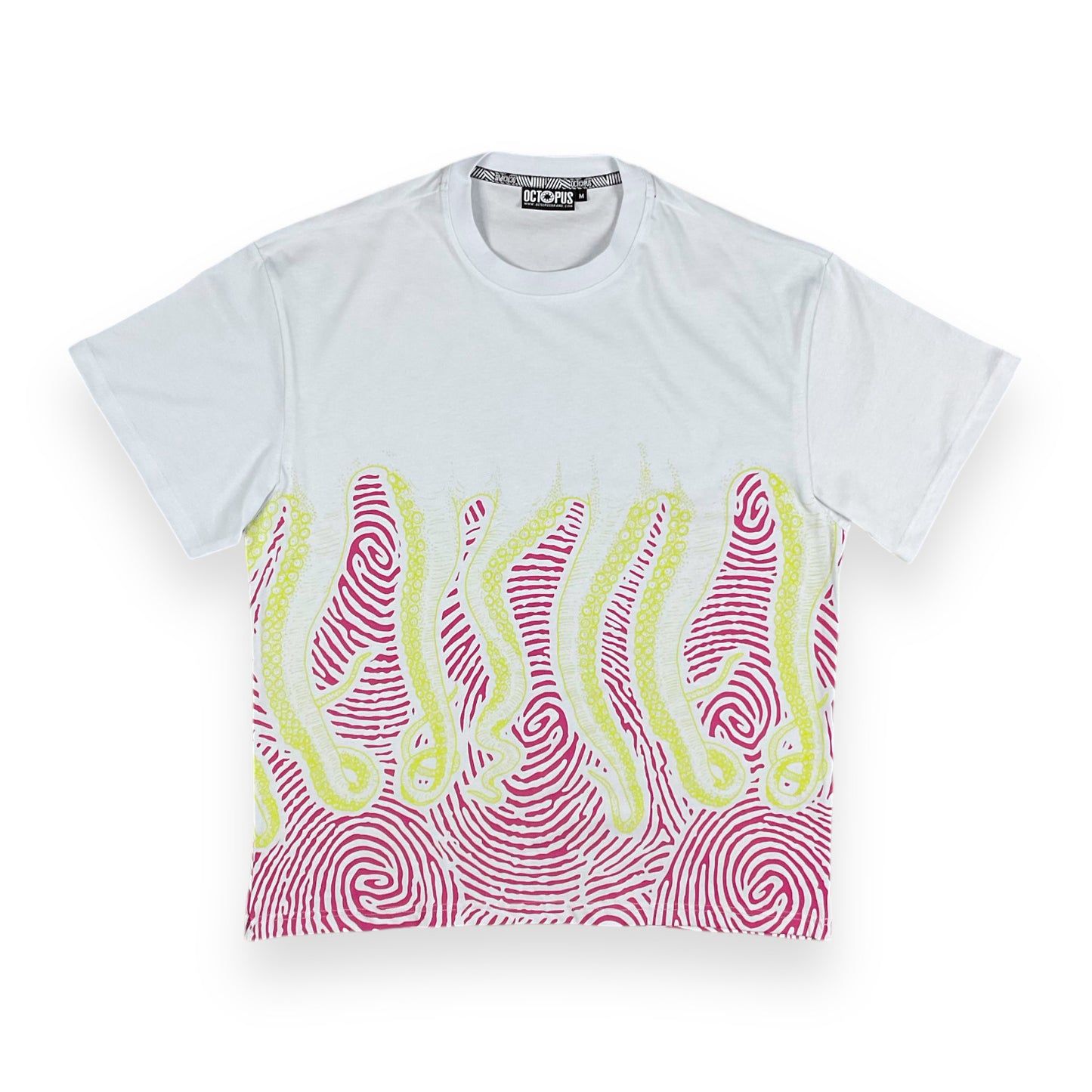 PRINTED T-SHIRT LOOSE FINGERPRINT WHITE