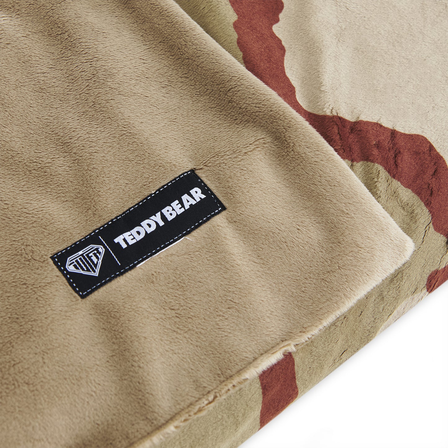 FAKE FUR BLANKET CAMO BROWN