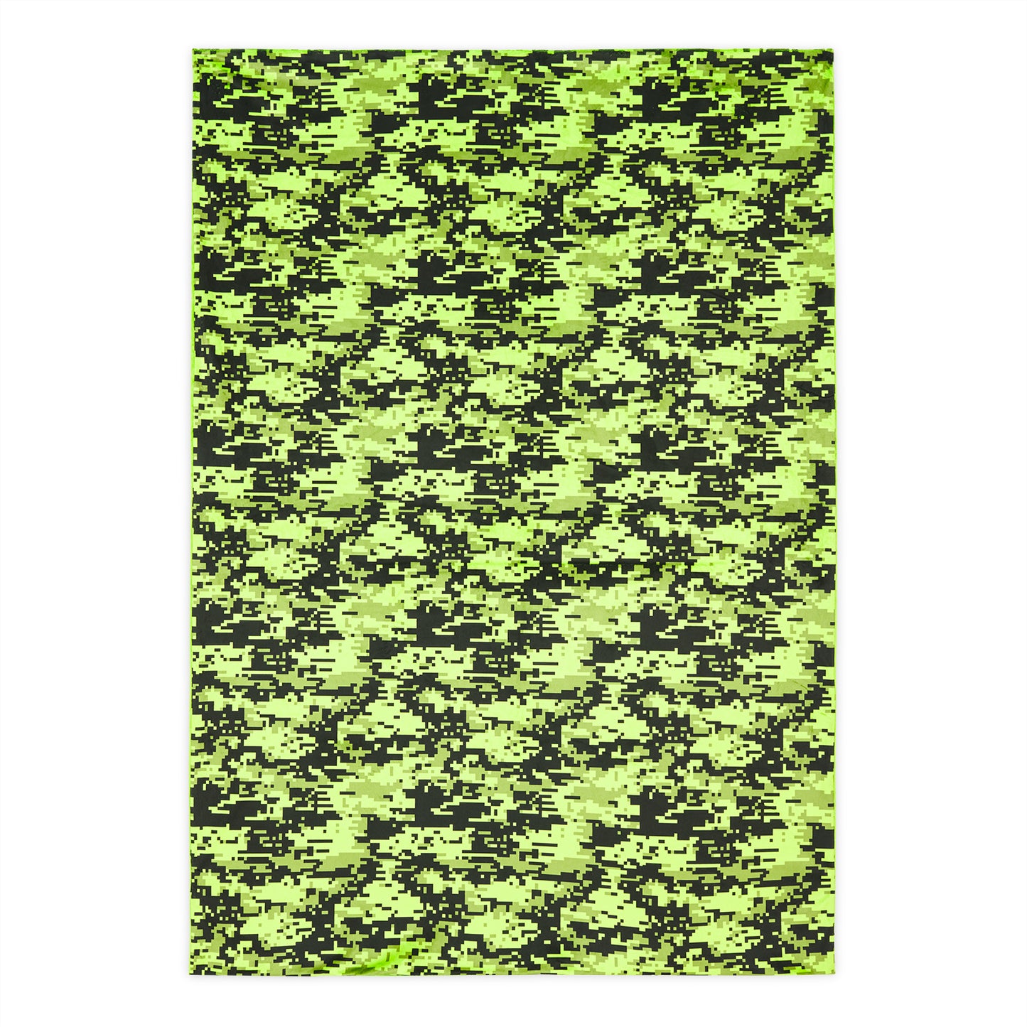 FAKE FUR BLANKET DIGI CAMO LIME