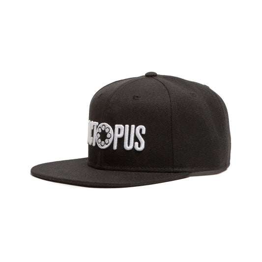 OCTOPUS LOGO SNAPBACK WHITE BLACK