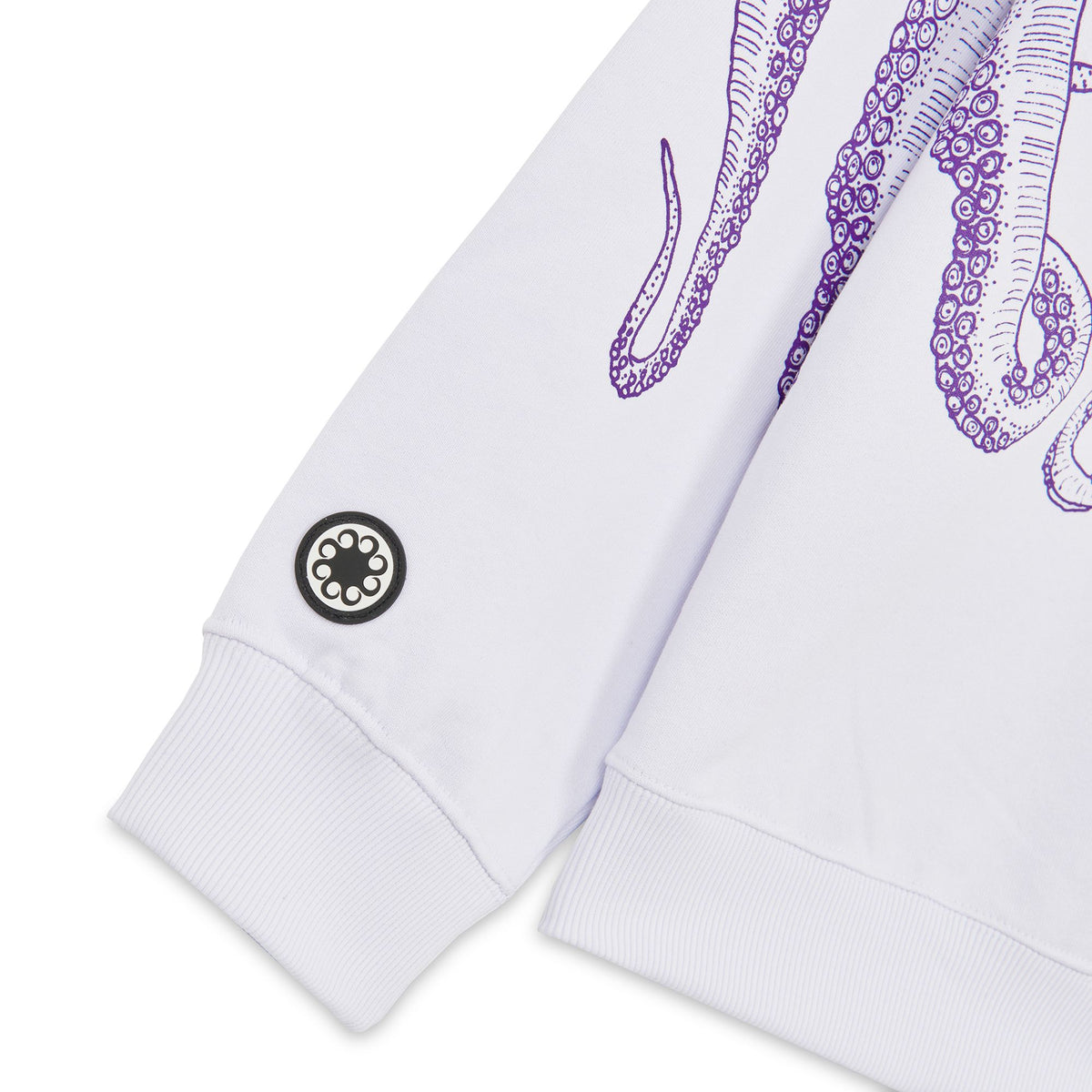 OCTOPUS OUTLINE HOODIE PURPLE WHITE