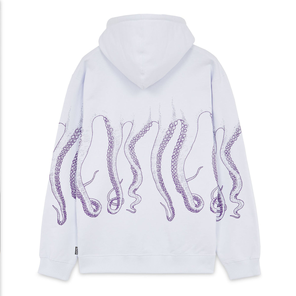 OCTOPUS OUTLINE HOODIE PURPLE WHITE