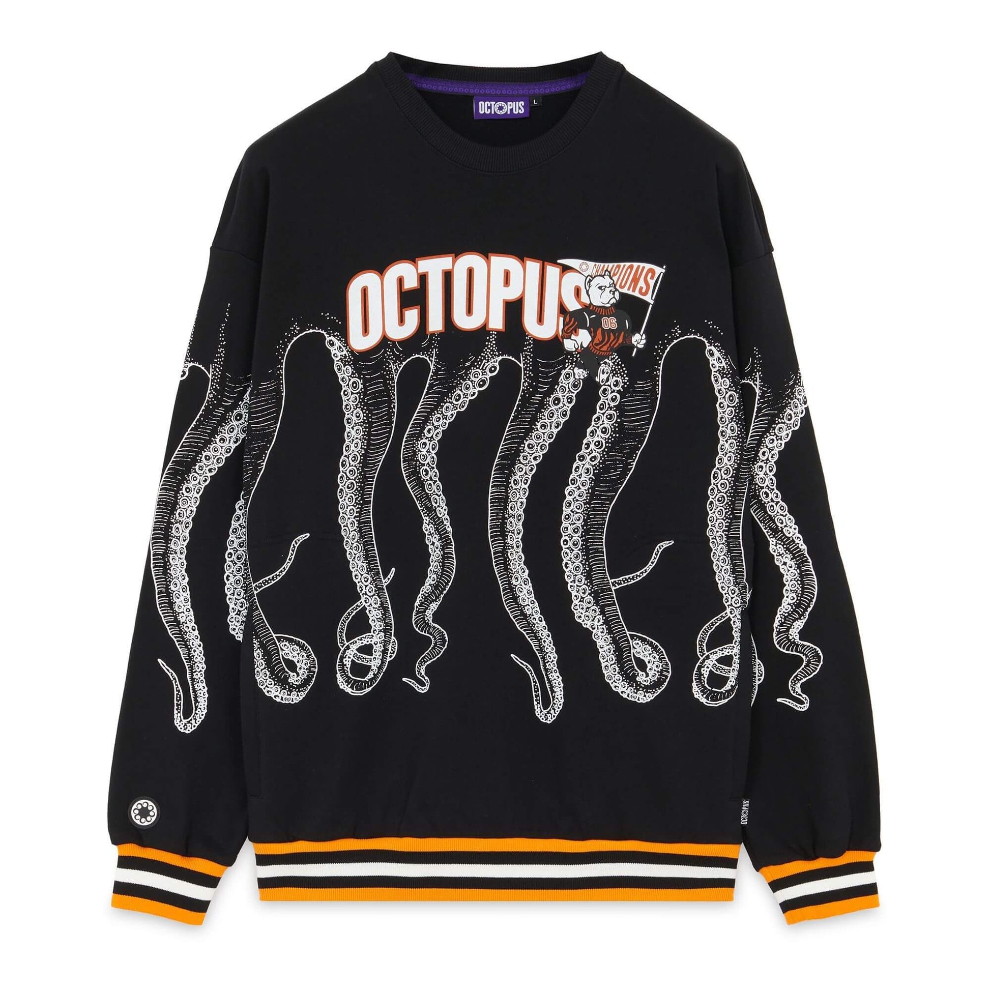 ATHLETIC CREWNECK BLACK OCTOPUS €46.0