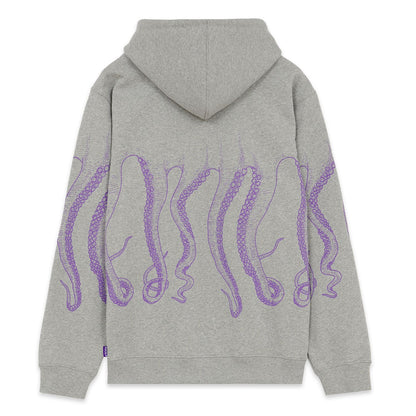 OCTOPUS OUTLINE HOODIE PURPLE LIGHT GRAY