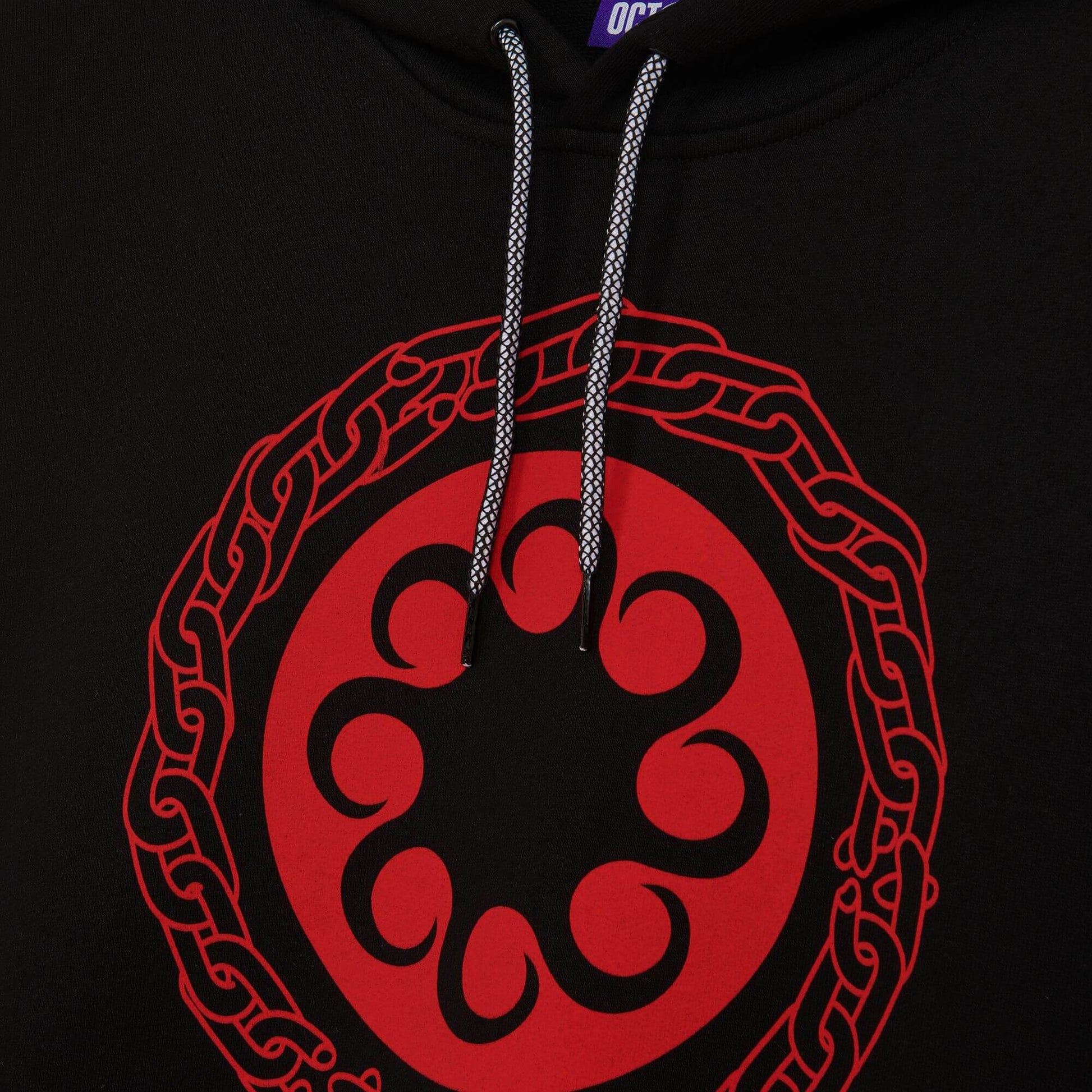 CHAIN LOGO HOODIE BLACK OCTOPUS €105.0
