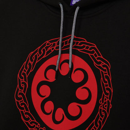 CHAIN LOGO HOODIE BLACK OCTOPUS €105.0