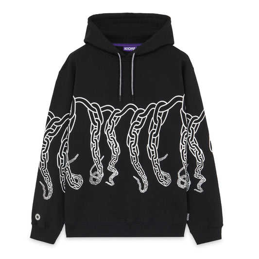 OCTOPUS CHAIN HOODIE BLACK