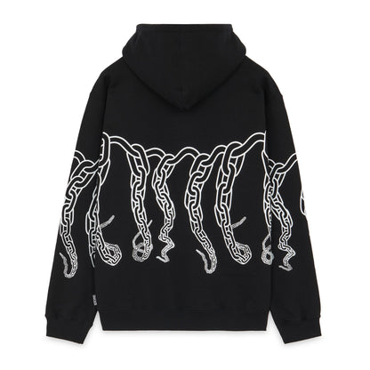 OCTOPUS CHAIN HOODIE BLACK