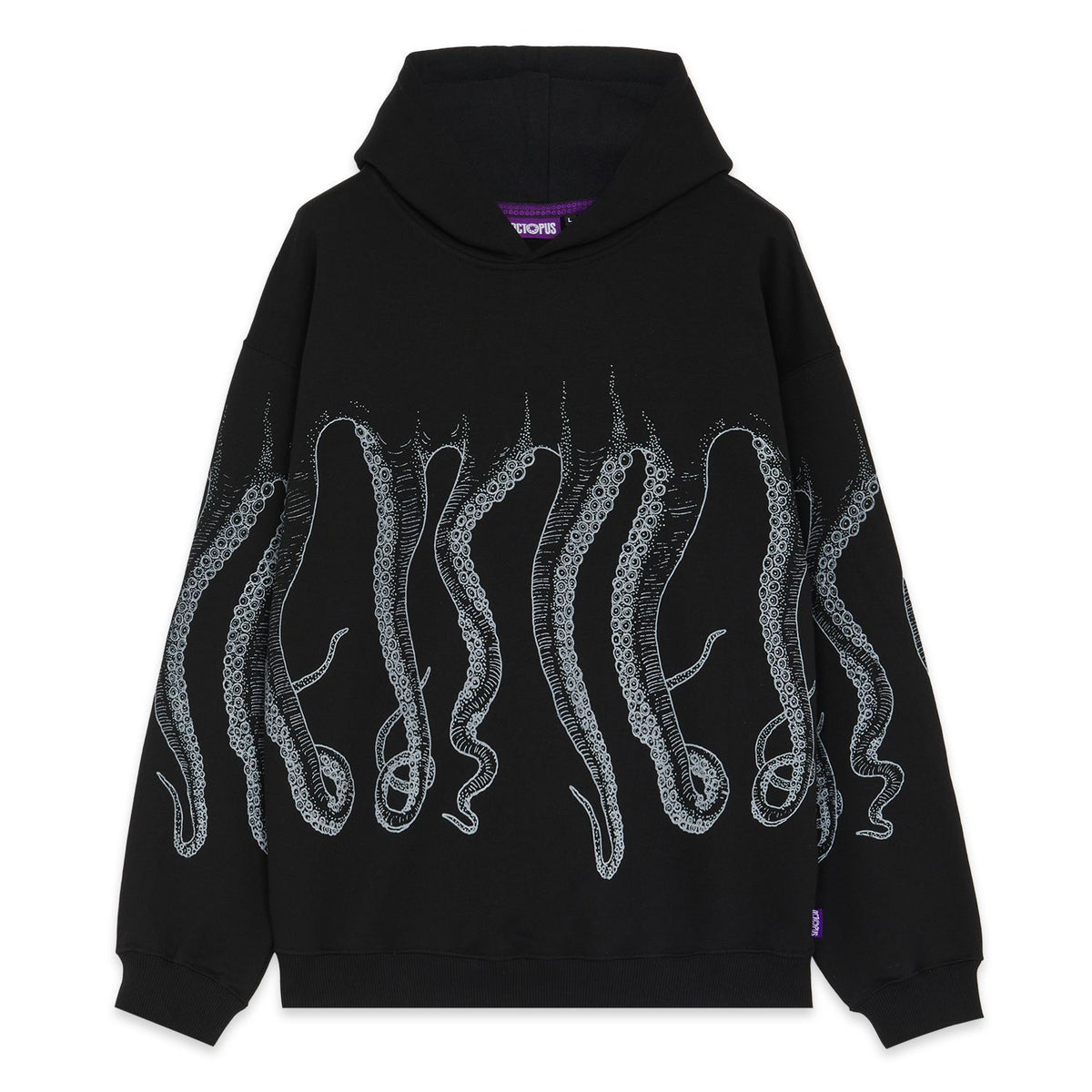 OCTOPUS OUTLINE HOODIE BLACK