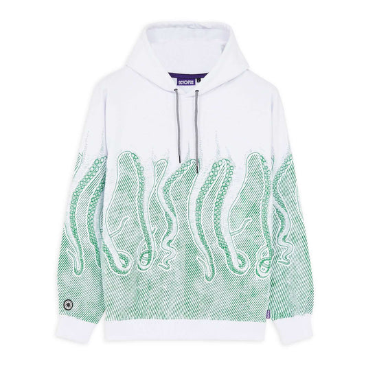 OCTOPUS UNIVERSITY HOODIE GREEN WHITE OCTOPUS €125.0