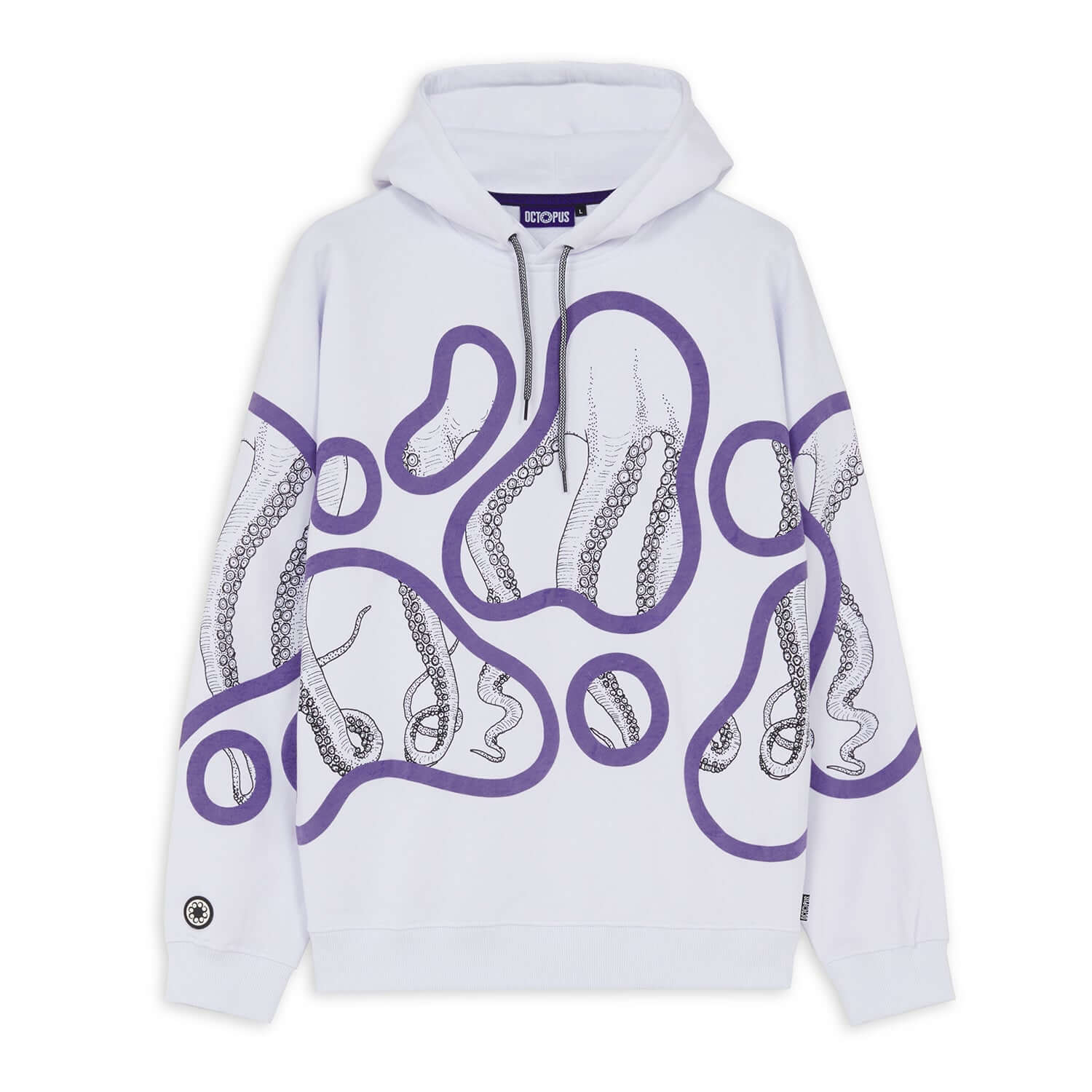 OCTOPUS STAINED HOODIE WHITE OCTOPUS €100.0