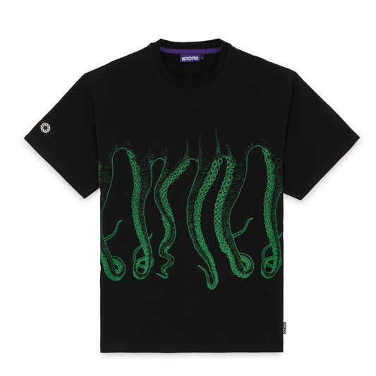 OCTOPUS OUTLINE TEE GREEN BLACK