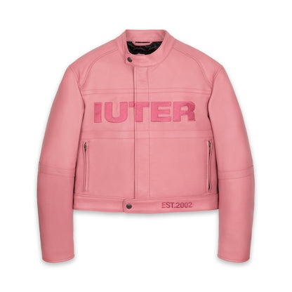 IUTER LEATHER JACKET WOMAN PINK