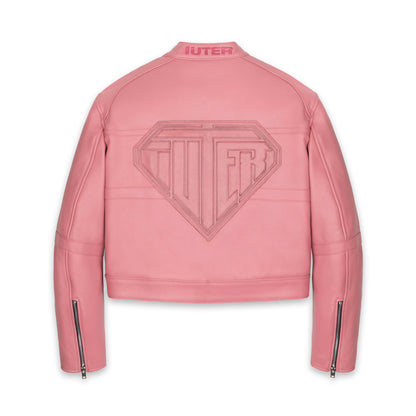 IUTER LEATHER JACKET WOMAN PINK