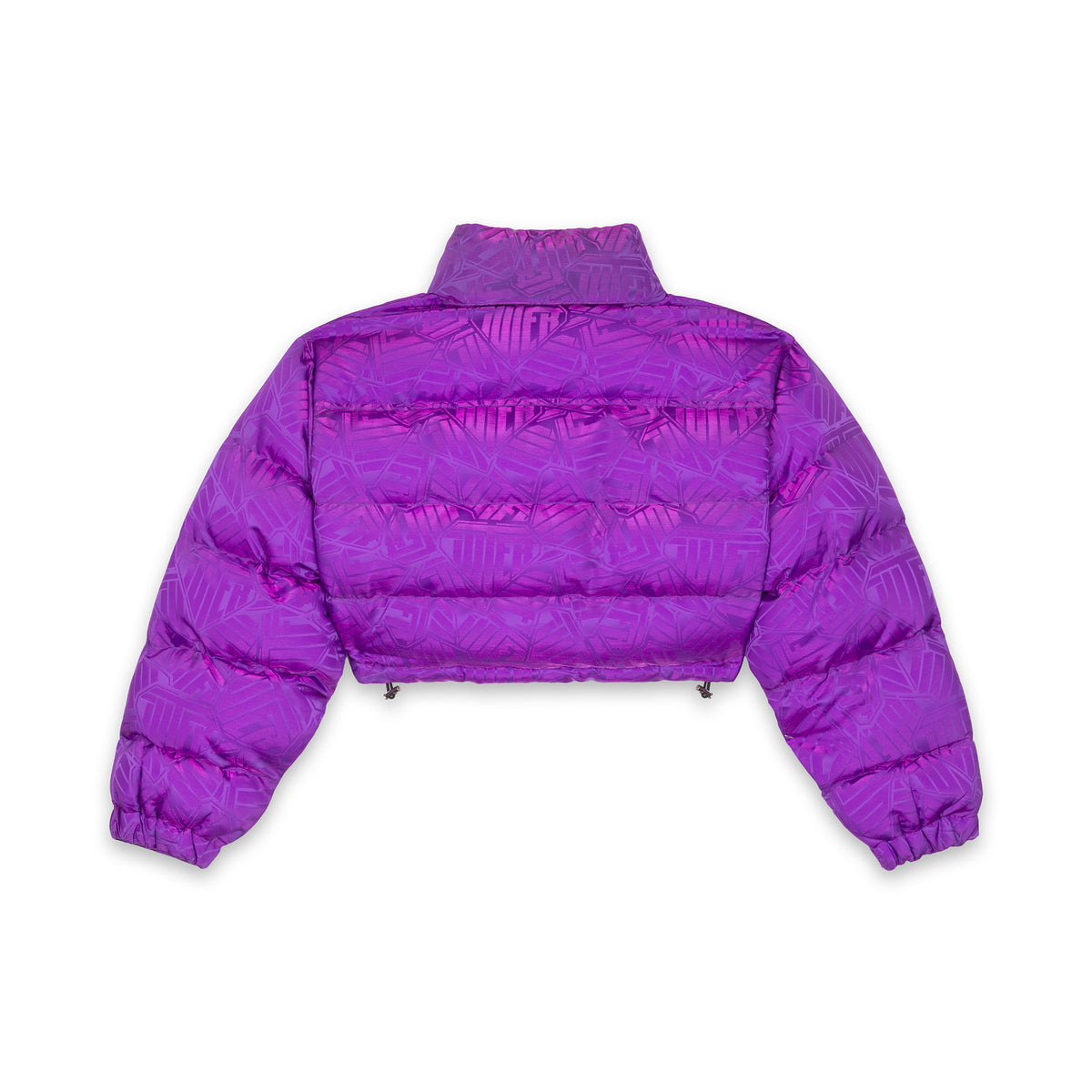 IUTER ALLOVER CROP PUFF JACKET PURPLE
