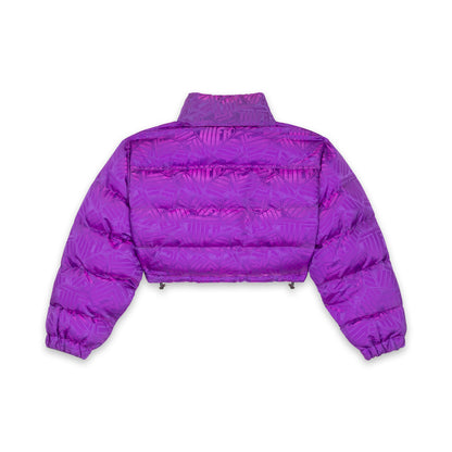IUTER ALLOVER CROP PUFF JACKET PURPLE