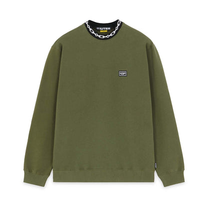 CHAIN COLLAR CREWNECK ARMY IUTER €89.0