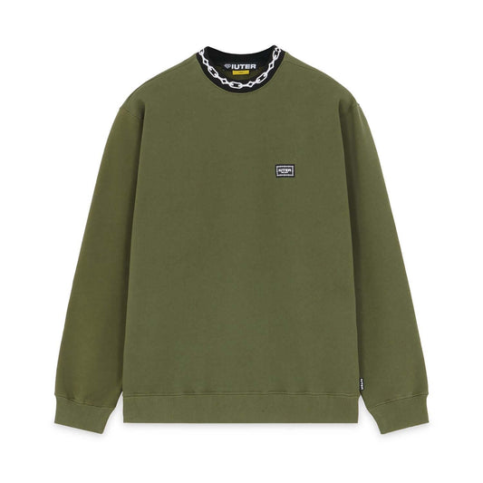 CHAIN COLLAR CREWNECK ARMY IUTER €89.0