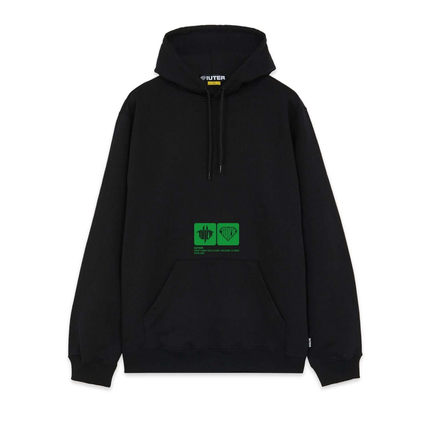 TAB HOODIE BLACK IUTER €95.0
