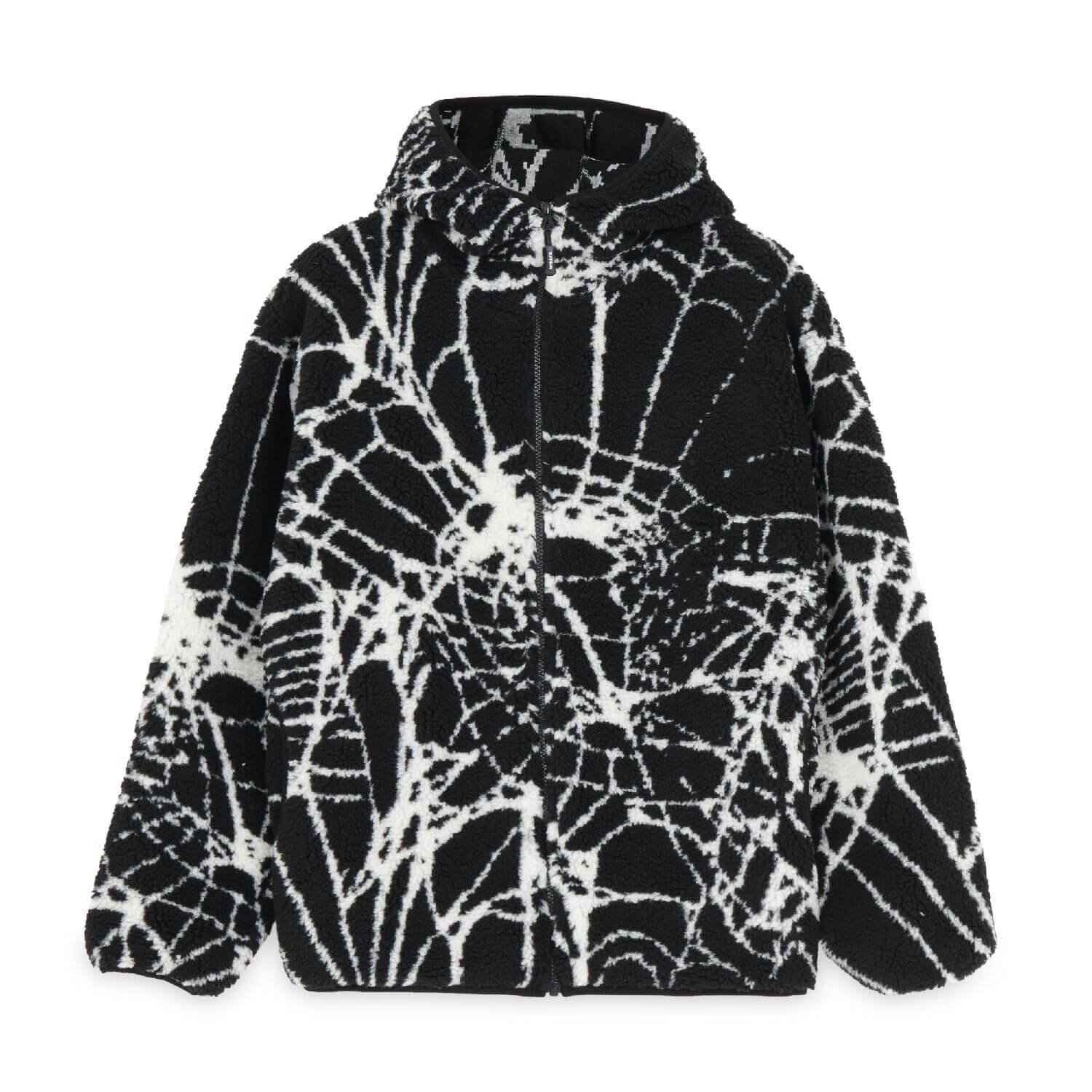 WEB FUR ZIP HOODIE BLACK IUTER €190.0