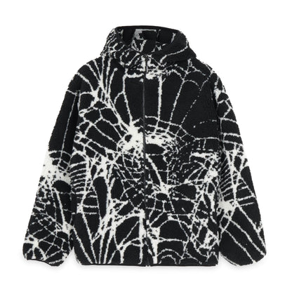 WEB FUR ZIP HOODIE BLACK IUTER €190.0