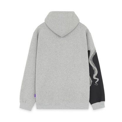 OCTOPUS SIDE HOODIE LIGHT GRAY