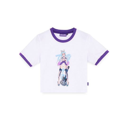 ZEBRA IDOL CROP TEE BY DE LONGIS WHITE OCTOPUS €18.0