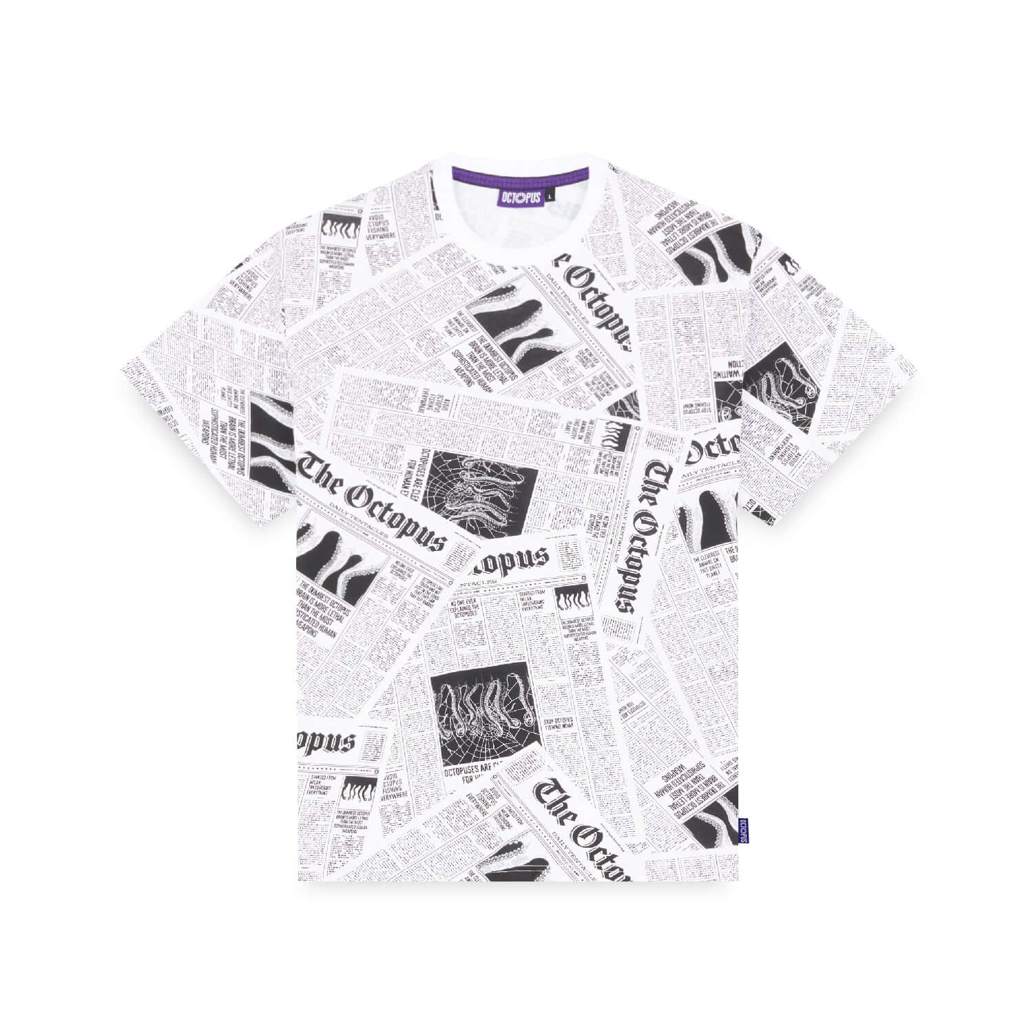 NEWSPAPER TEE WHITE OCTOPUS €45.0