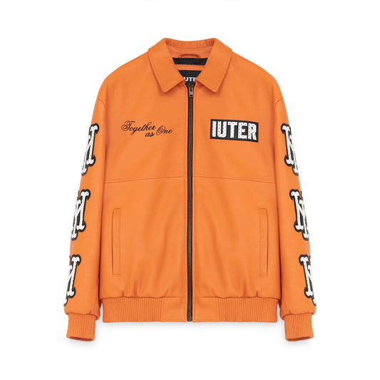 TOGETHER LEATHER JACKET ORANGE IUTER €500.0