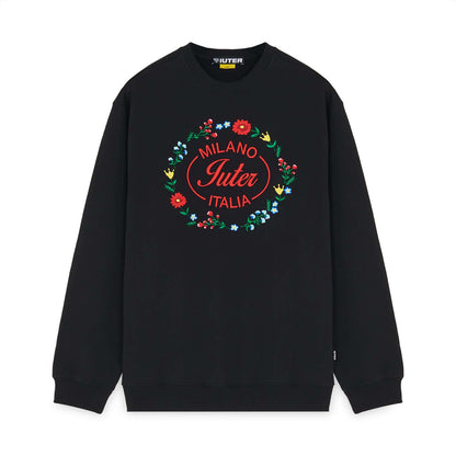 MILANO FLOWERS CREWNECK BLACK IUTER €48.0