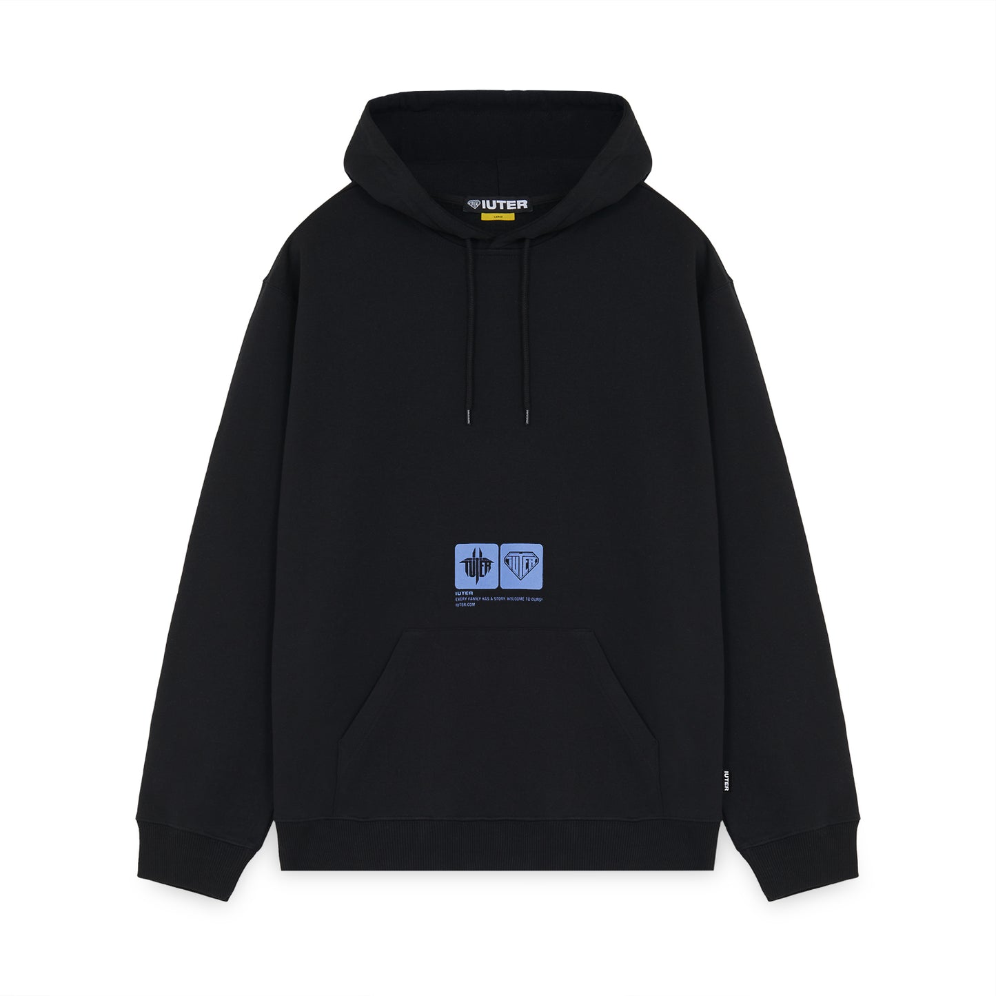 TAB HOODIE BLACK IUTER €48.0