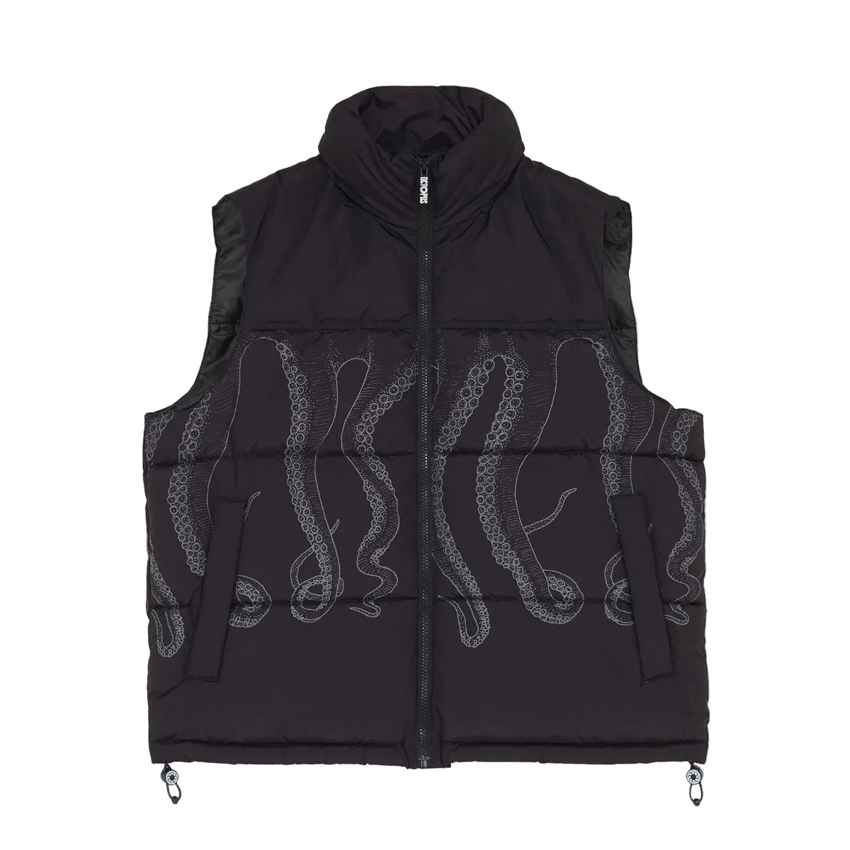 OCTOPUS OUTLINE PUFF VEST BLACK