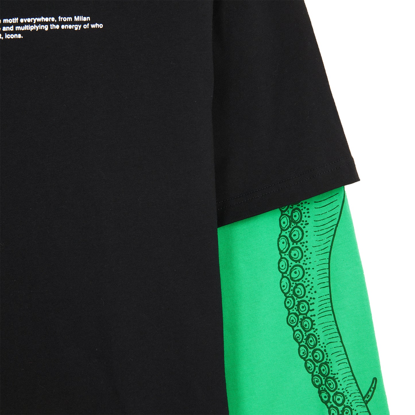 LOGO DOUBLE LS TEE GREEN BLACK OCTOPUS €26.0