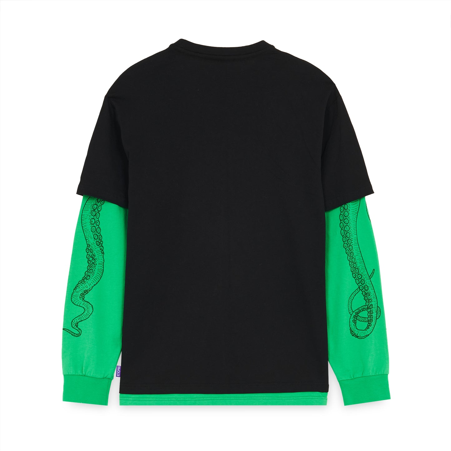LOGO DOUBLE LS TEE GREEN BLACK OCTOPUS €26.0