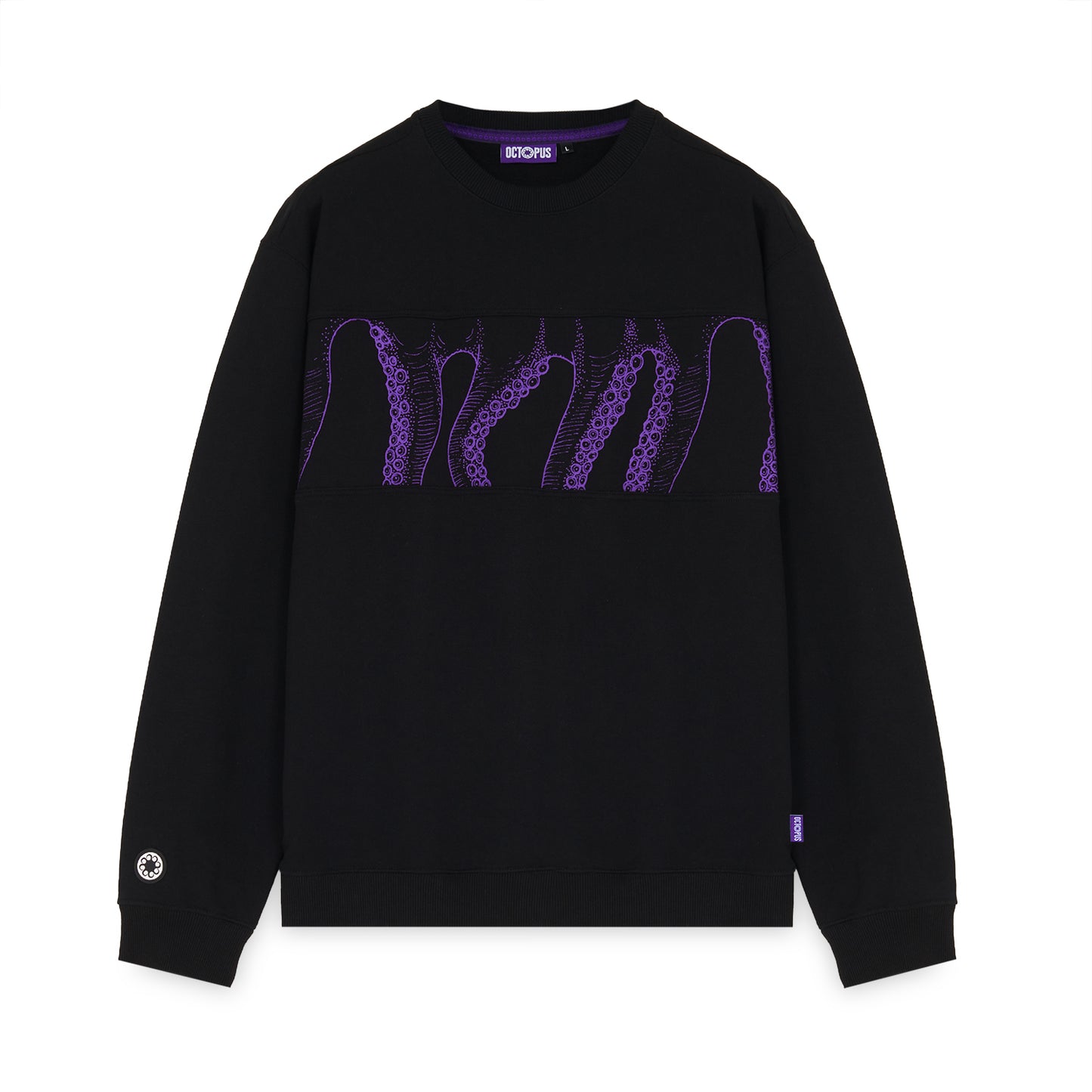 OUTLINE BAND CREWNECK BLACK