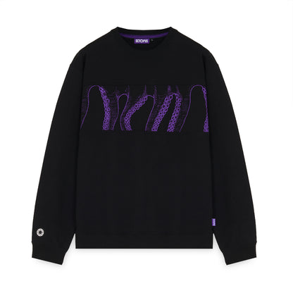OUTLINE BAND CREWNECK BLACK