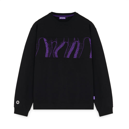 OUTLINE BAND CREWNECK BLACK