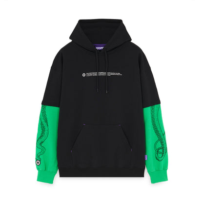 LOGO OVERHOODIE GREEN BLACK OCTOPUS €80.0