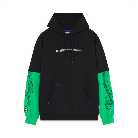 LOGO OVERHOODIE GREEN BLACK OCTOPUS €80.0