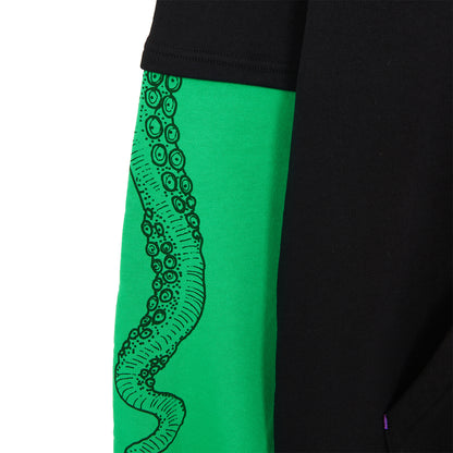 LOGO OVERHOODIE GREEN BLACK OCTOPUS €80.0
