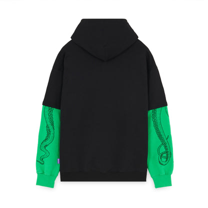 LOGO OVERHOODIE GREEN BLACK OCTOPUS €80.0