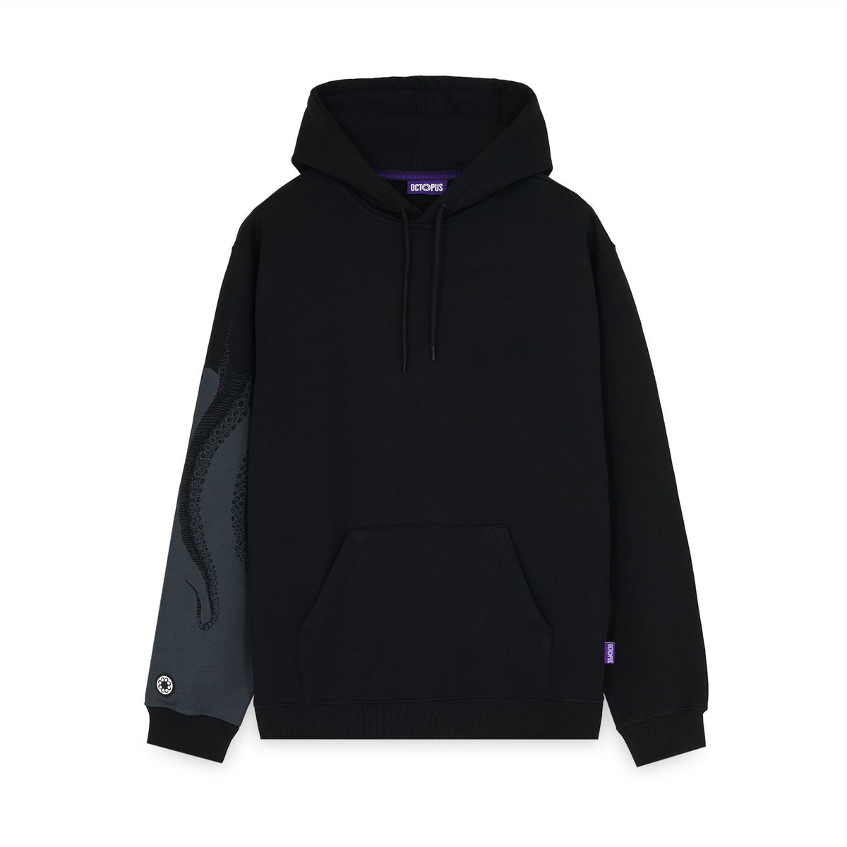 OCTOPUS SIDE HOODIE BLACK