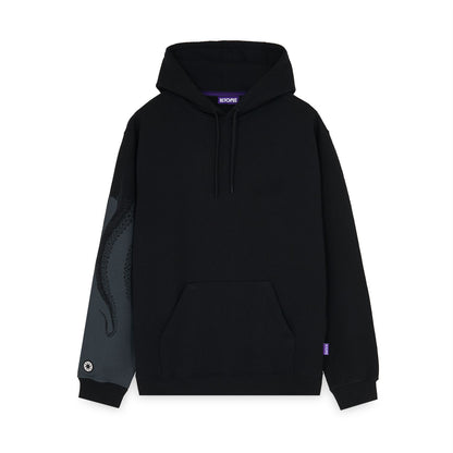 OCTOPUS SIDE HOODIE BLACK