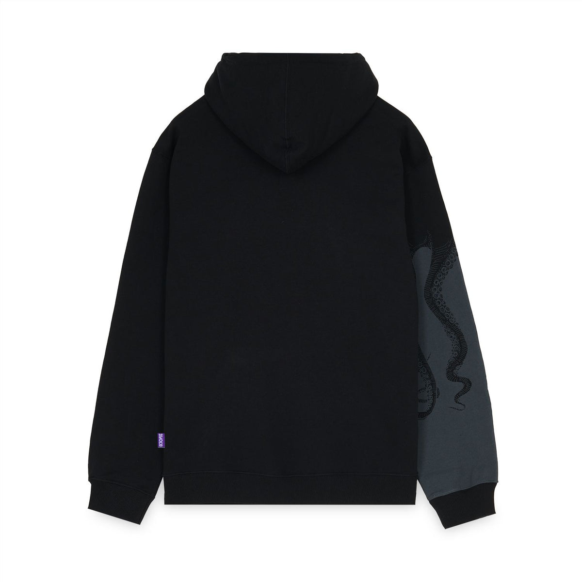 OCTOPUS SIDE HOODIE BLACK